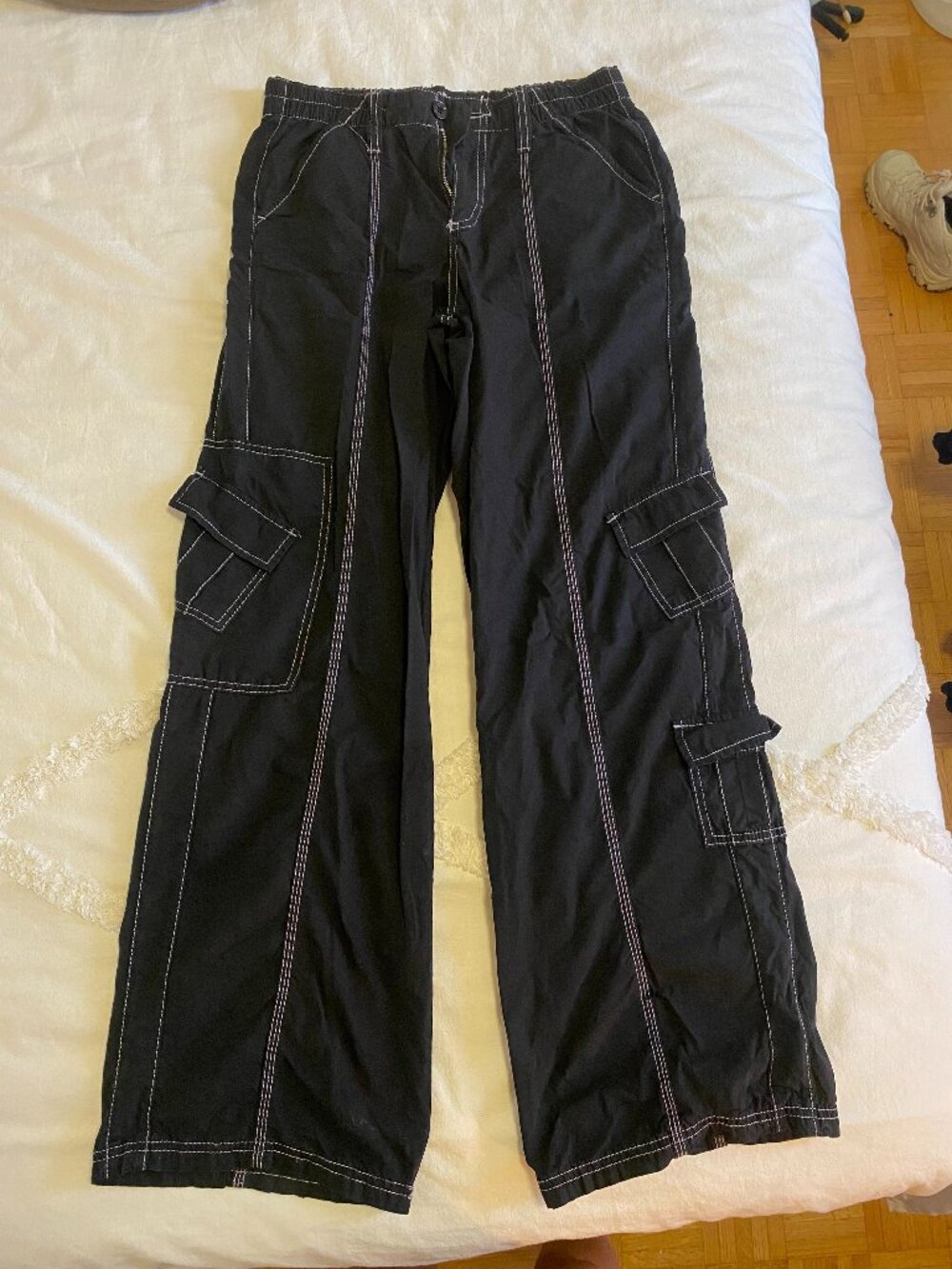BDG Urban Outfitters Black Y2K Cargo Pants Size S
